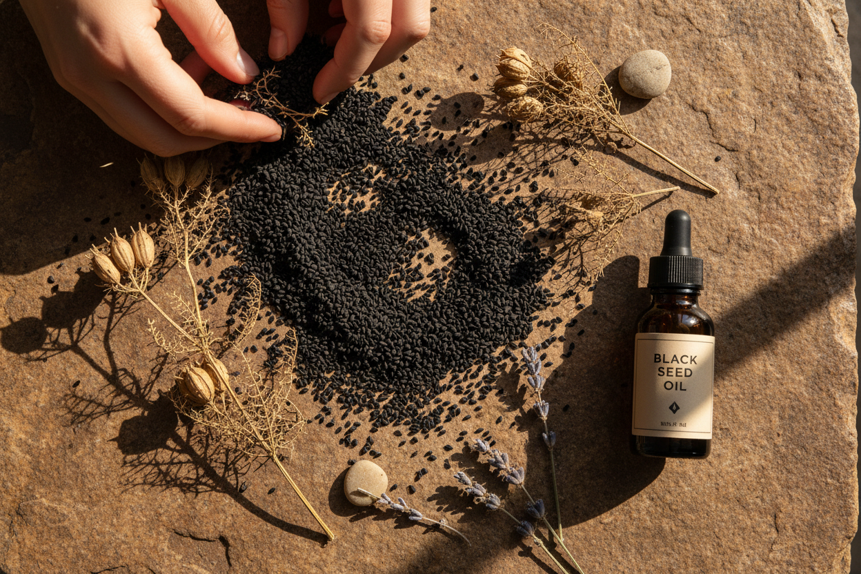 Nigella sativa seeds and black seed oil production process